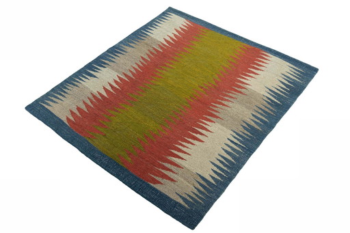 Kilim design noué à la main - 123 X 109 cm (Nouveau)