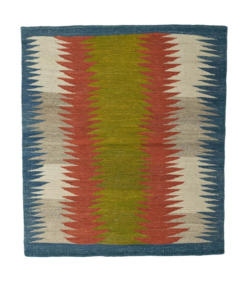 Kilim design noué à la main - 123 X 109 cm (Nouveau)