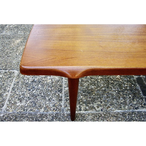 Image 1 of Table basse rectangulaire vintage en teck massif par John Boné, Danemark 1960