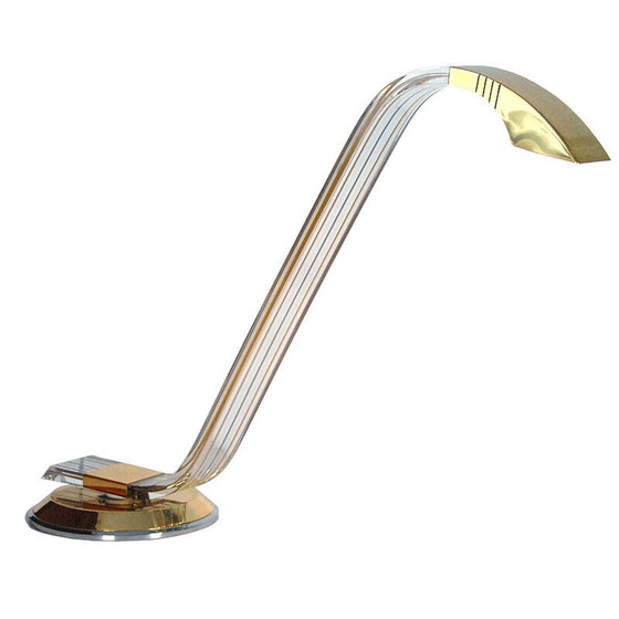 Image 1 of Lampe de bureau vintage en plexiglas par Relco Milano, Italie 1980