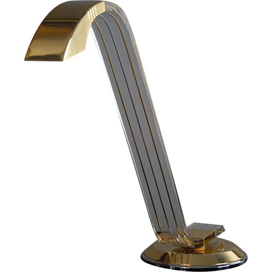 Image 1 of Lampe de bureau vintage en plexiglas par Relco Milano, Italie 1980