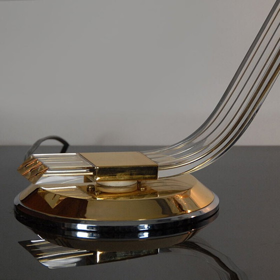 Image 1 of Lampe de bureau vintage en plexiglas par Relco Milano, Italie 1980