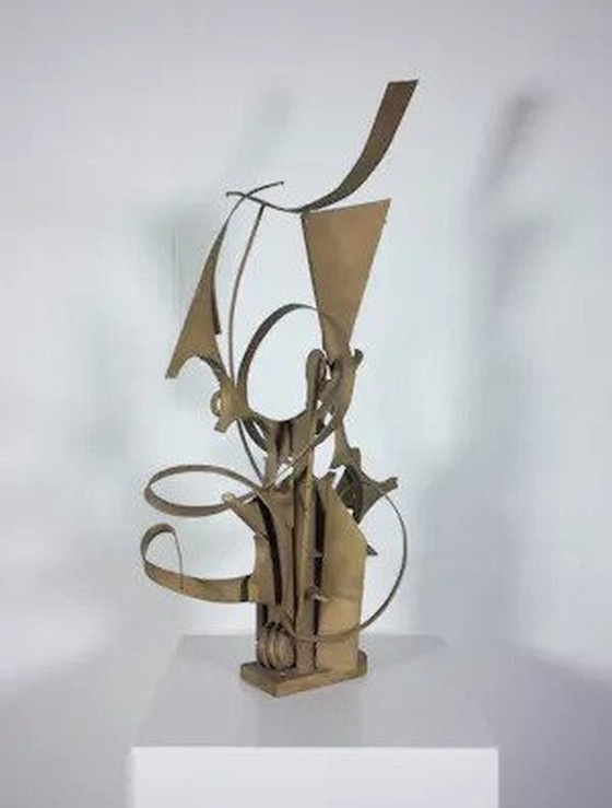 Image 1 of Statue Abstraite avec Circulaires 86 cm de haut Theo Beerendonk