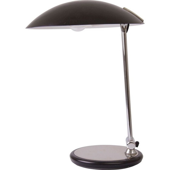 Image 1 of Lampe de bureau vintage noire et chromée, Allemagne 1960