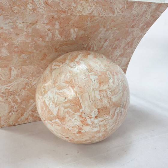 Image 1 of Table basse vintage en pierre et verre par Magnussen Ponte, 1980