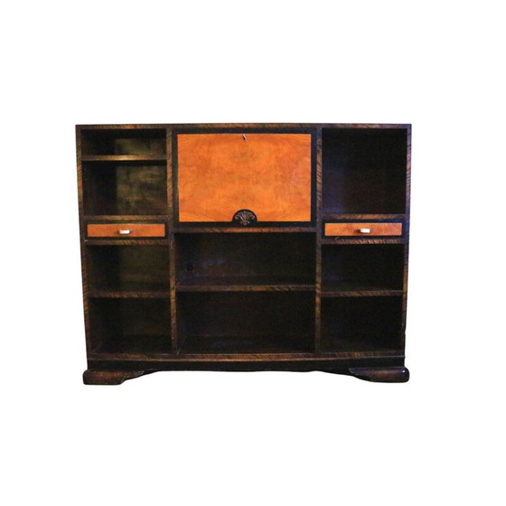 Image 1 of Bibliothèque vintage art déco en bois de hêtre, 1930