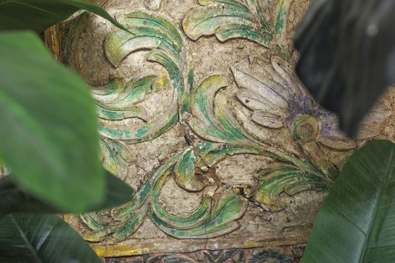 Image 1 of Panneau mural vintage sculpté