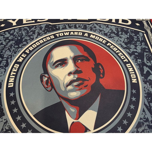 Vintage poster of President Barack Obama by Shepard Fairey, 2008