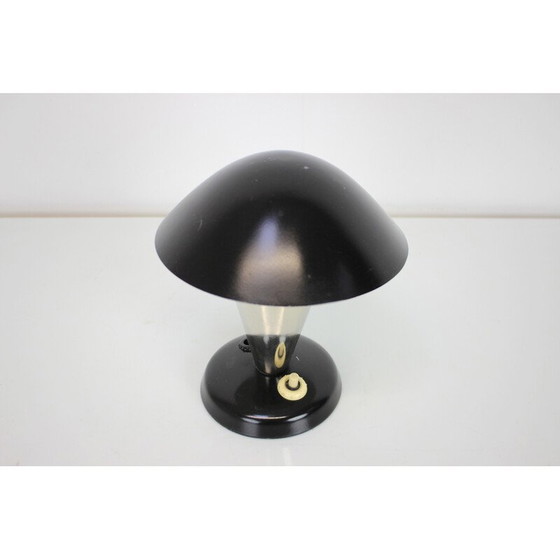 Image 1 of Lampe de table vintage Mushroom en métal et chrome, Tchécoslovaquie 1930