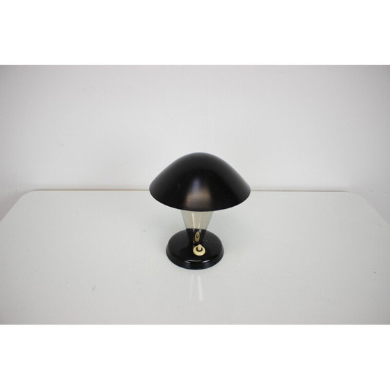 Image 1 of Lampe de table vintage Mushroom en métal et chrome, Tchécoslovaquie 1930