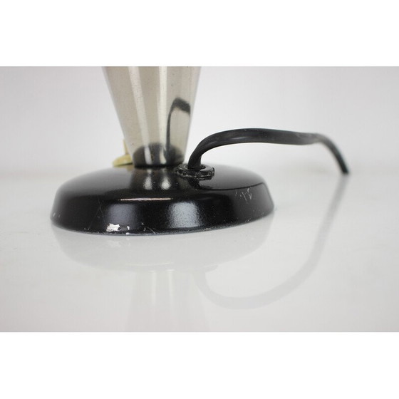 Image 1 of Lampe de table vintage Mushroom en métal et chrome, Tchécoslovaquie 1930