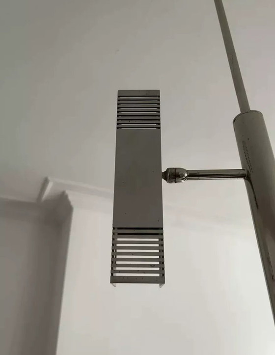 Image 1 of Lustre Henri Mathieu En Metal Chromé France 1960