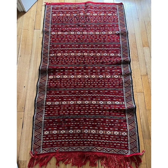 Image 1 of Tapis kilim vintage en laine tissé à la main, 1970