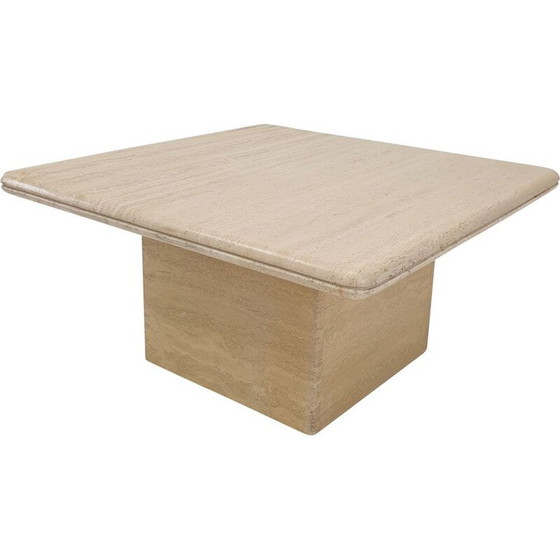 Image 1 of Table basse vintage en travertin, Italie 1980