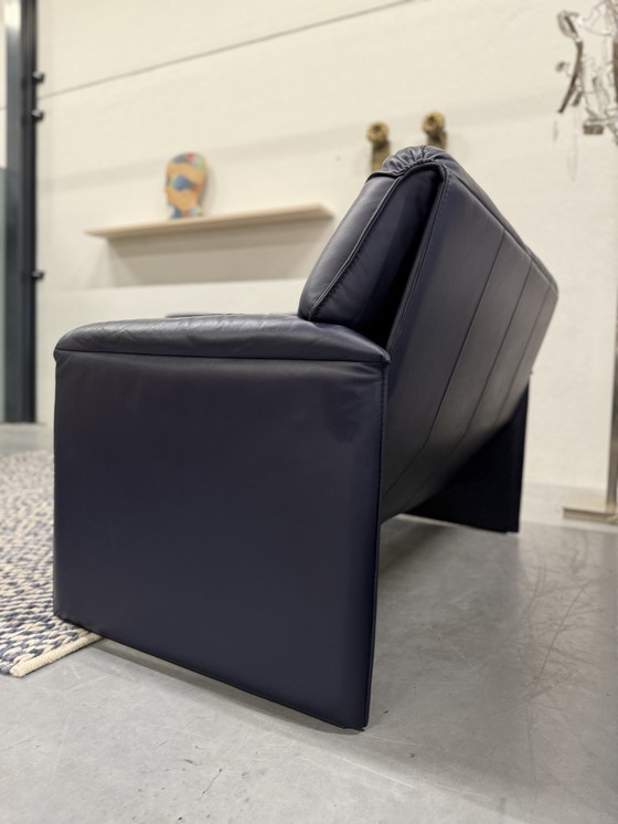 Image 1 of Leolux Bora Beta Canapé 2 places Cuir bleu 147