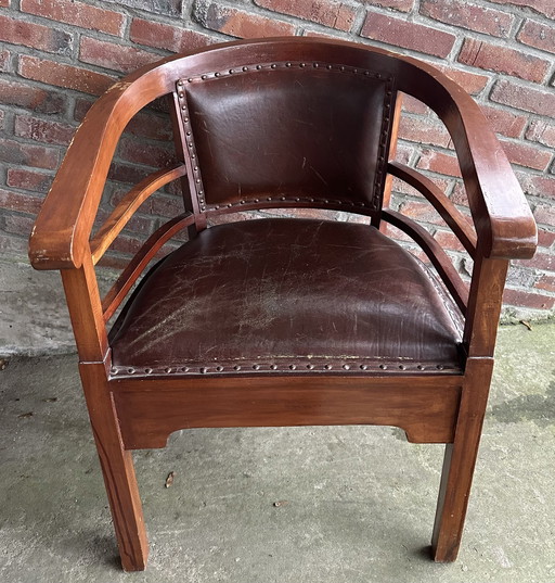 Chaise de bureau ancienne édouardienne