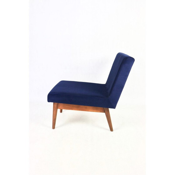 Image 1 of Fauteuil vintage en velours bleu foncé, 1970