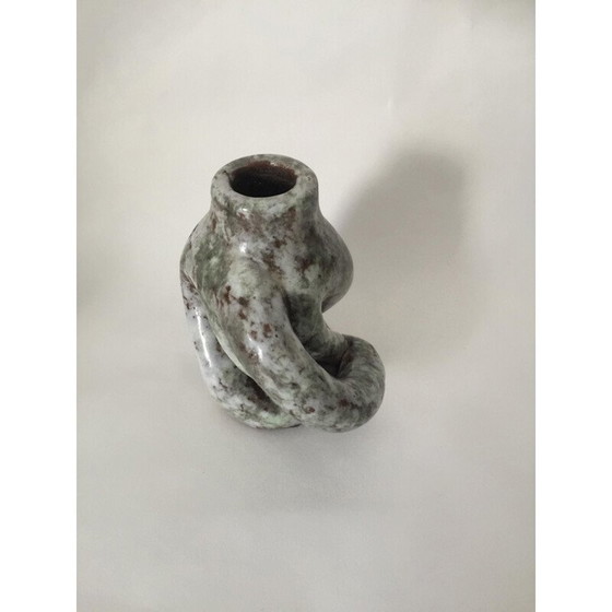 Image 1 of Paire de vases vintage en céramique émaillée d'Alexandre Kostanda, France