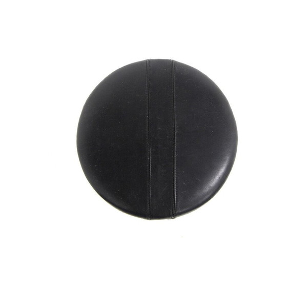 Image 1 of Tabouret vintage en métal et cuir, Suède 1950