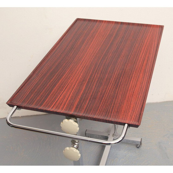 Image 1 of Chariot vintage en métal et contreplaqué de Variett Bremshey, Allemagne 1970