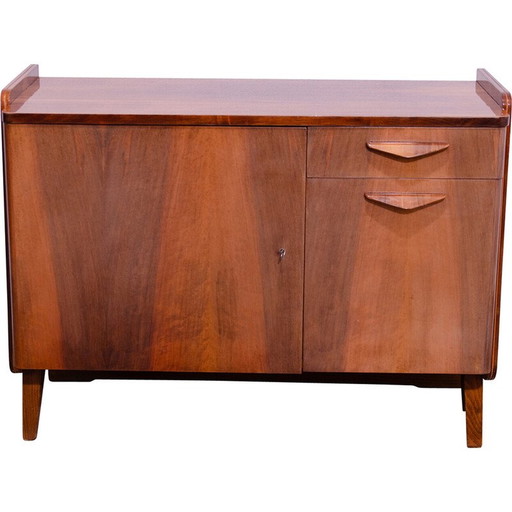 Meuble TV vintage en placage de noyer et contreplaqué par František Jirák pour Tatra Nábytok, Tchécoslovaquie 1960