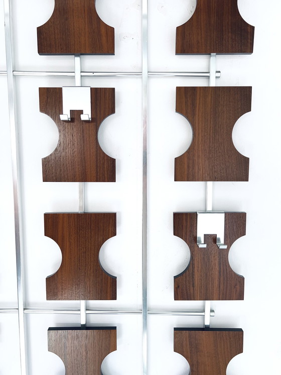 Image 1 of Porte-manteau mural vintage en teck '70s