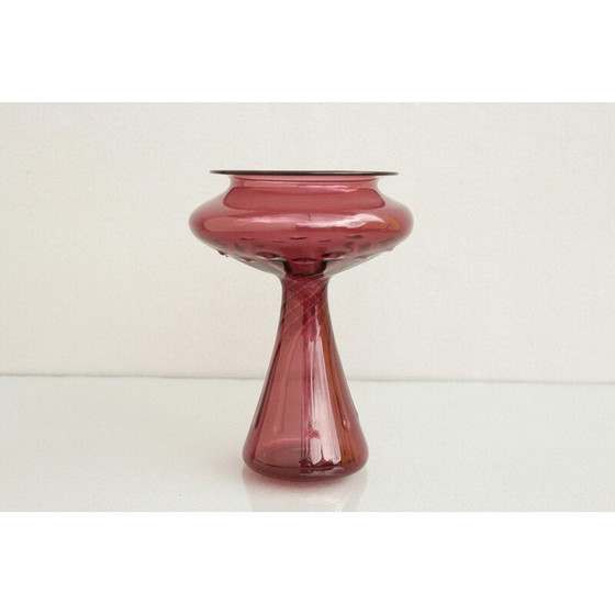 Image 1 of Vase vintage en verre Lauscha, 1960