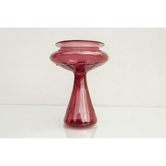 Image 1 of Vase vintage en verre Lauscha, 1960
