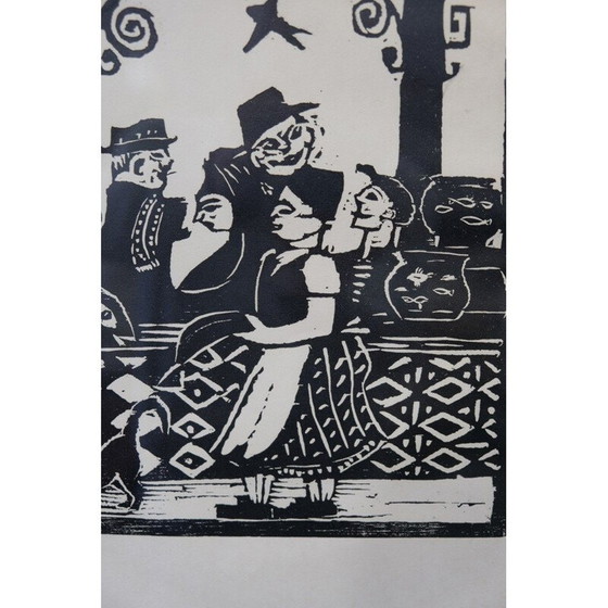 Image 1 of Lithographie moderne vintage d'Yngve Berg, Suède 1962