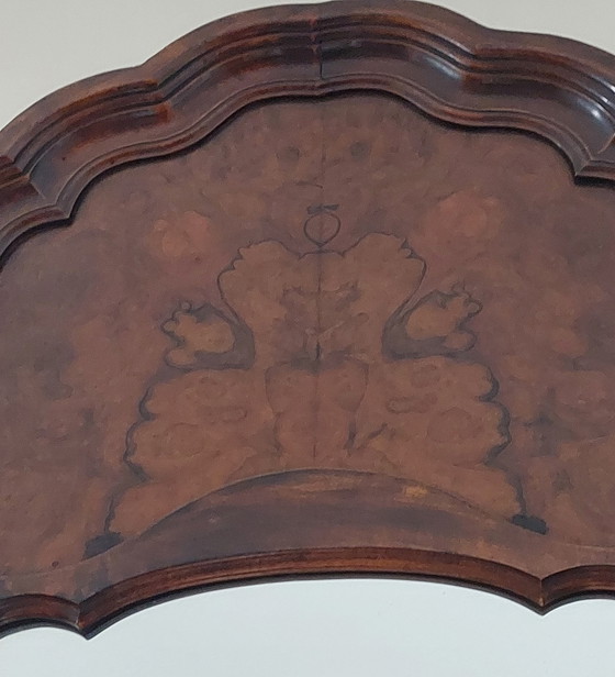 Image 1 of Miroir ancien en bois d'acajou sur pied