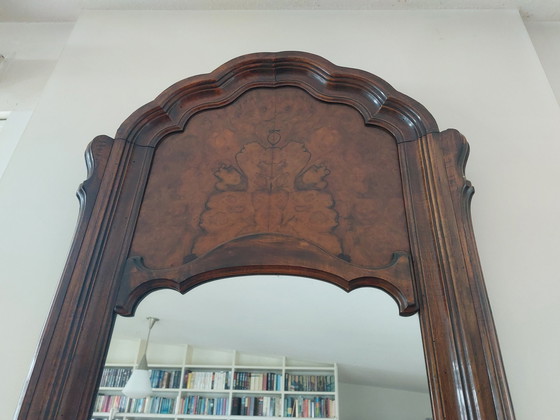 Image 1 of Miroir ancien en bois d'acajou sur pied