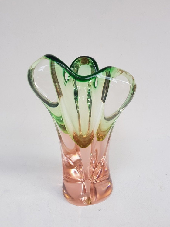 Image 1 of Vase en verre d'art tchèque Josef Hospodka pour Chrisbska