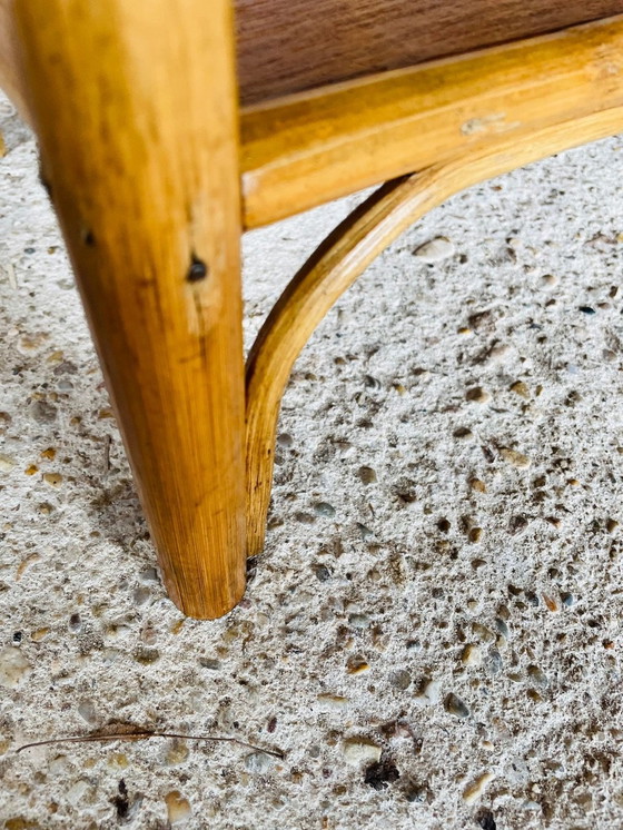 Image 1 of Mid Century, Vintage, étagère à 3 niveaux en bambou et rotin, années 1960