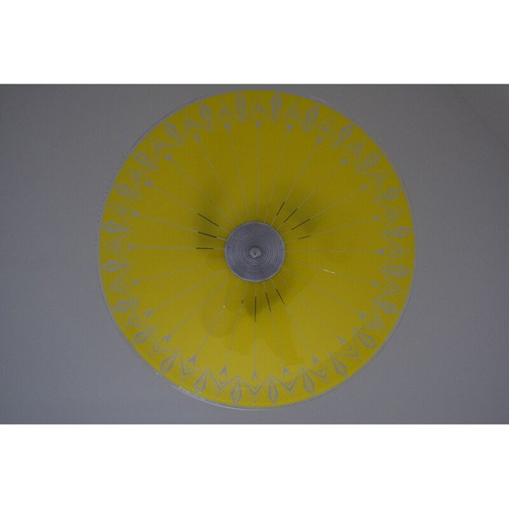 Image 1 of Suspension en verre vintage, tchèque 1960