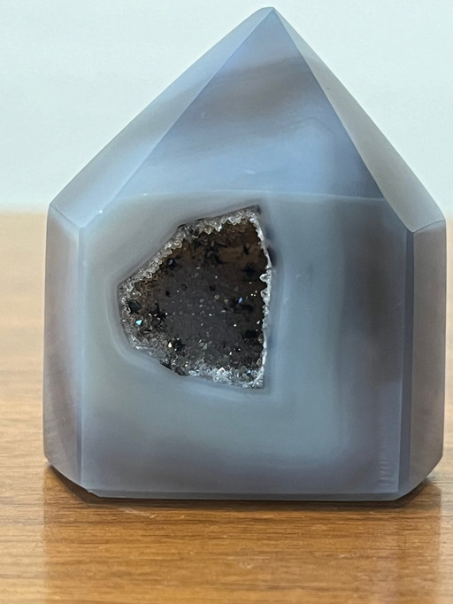 Tour d'agate brésilienne Druzy Banded Agate Tower