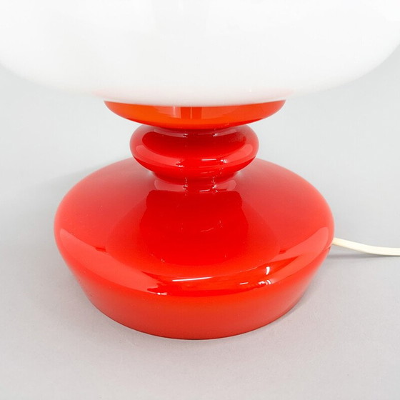 Image 1 of Lampe de table vintage en verre par Osvetlovaci pour Opp JIhlava, Tchécoslovaquie 1970