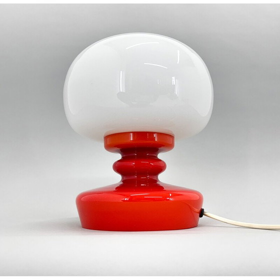 Image 1 of Lampe de table vintage en verre par Osvetlovaci pour Opp JIhlava, Tchécoslovaquie 1970