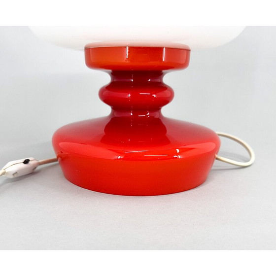 Image 1 of Lampe de table vintage en verre par Osvetlovaci pour Opp JIhlava, Tchécoslovaquie 1970