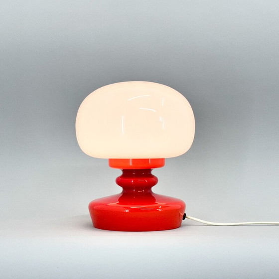 Image 1 of Lampe de table vintage en verre par Osvetlovaci pour Opp JIhlava, Tchécoslovaquie 1970