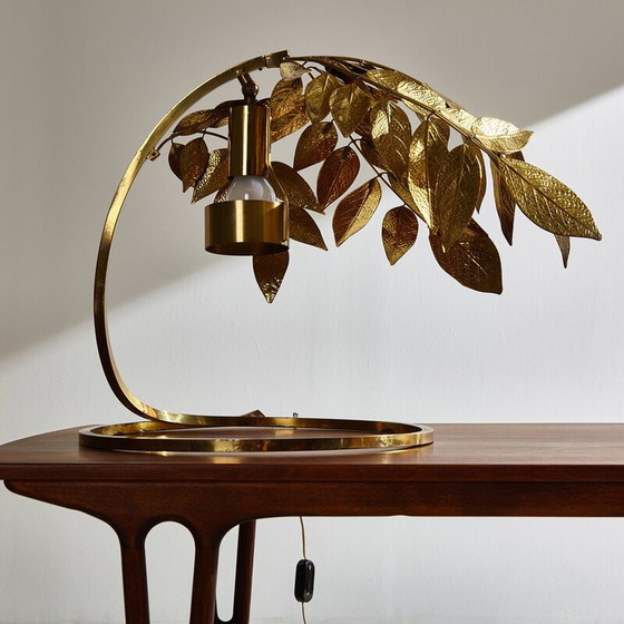 Image 1 of Lampe vintage en laiton par Tommaso Barbi pour Bottega Gadda, 1970