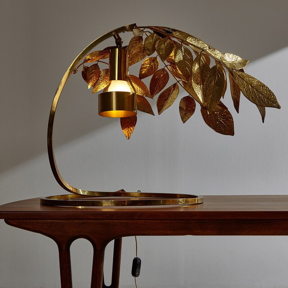 Image 1 of Lampe vintage en laiton par Tommaso Barbi pour Bottega Gadda, 1970