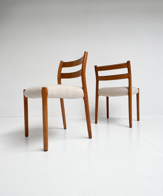 Image 1 of Ensemble de chaises modèle 84 (2) rembourrées par Niels Otto Møller, années 1960