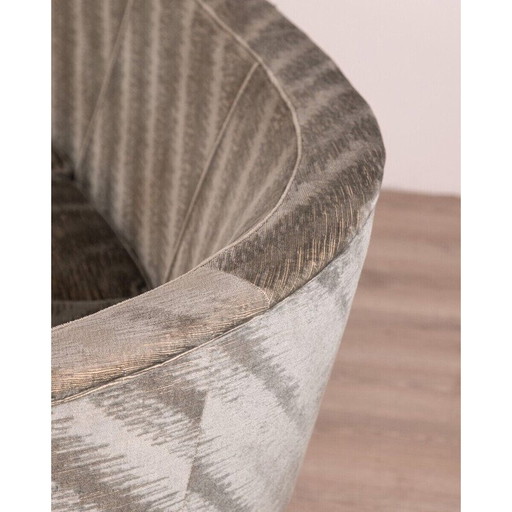 Canapé vintage en velours bleu, Italie 1950