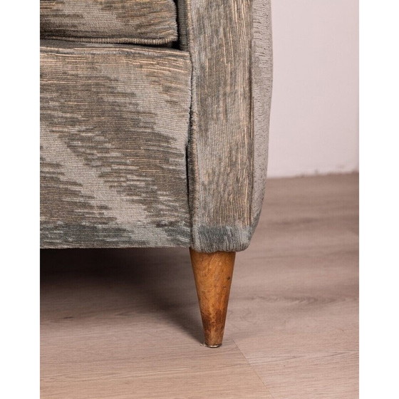 Image 1 of Canapé vintage en velours bleu, Italie 1950