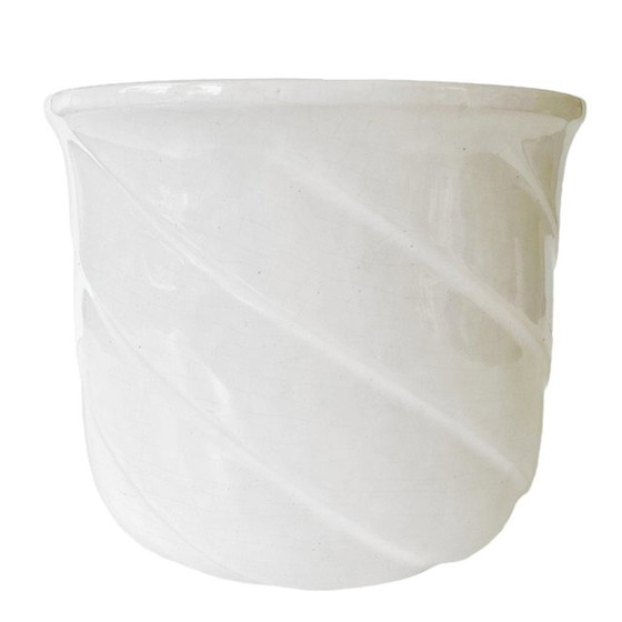 Image 1 of Pot de fleurs vintage blanc Allemagne de l'Ouest 1960