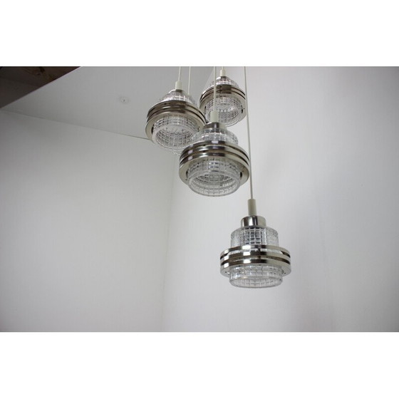 Image 1 of Lustre vintage Cascade, Tchécoslovaquie, années 1960