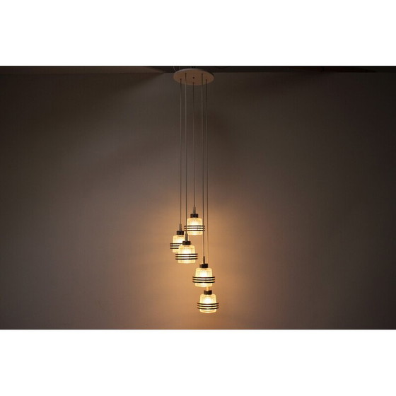 Image 1 of Lustre vintage Cascade, Tchécoslovaquie, années 1960