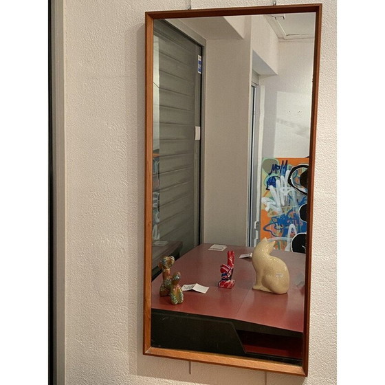 Image 1 of Miroir vintage en bois de rose, USA 1975