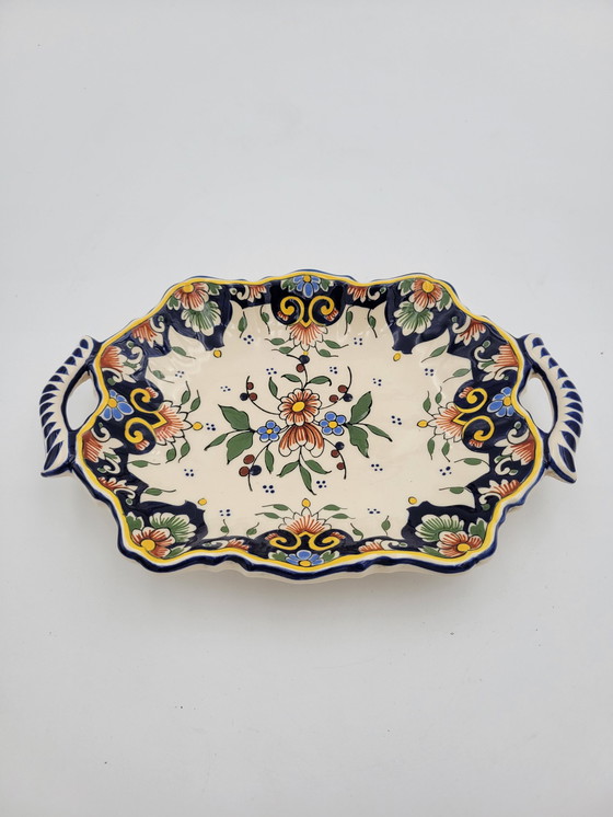 Image 1 of Petit Plat En Porcelaine De Rouen