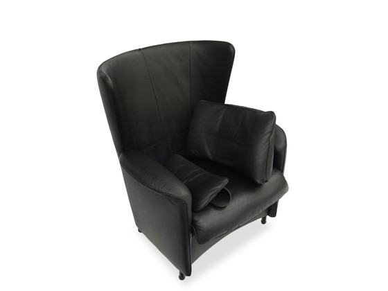 Image 1 of E Sede Ds-23 Fauteuil en cuir Noir / Fauteuil à oreilles